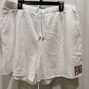 PINK Victoria's Secret White Athletic Shorts